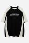 Black Unisex Reglan Y2K Aw Spiky Head T-Shirt - 2