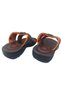 Boy's Brown-Orange Orthopedic Sole Daily Sandals Slippers - 6