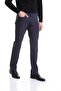 Navy Blue Regular Fit Straight 5 Pocket Cotton Jeans - 3