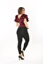 Women's Plus Size Claret Red Flounce Sleeve Back Hidden Zipper Blouse 65N37533 - 4