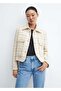 Checkered tweed jacket