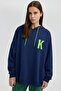 Letter Printed OVERSIZE SWEATSHIRT - 3