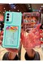 Transparent Silicone Case for Samsung Galaxy A14 with Lilac Card Pocket - 4
