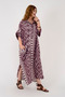 WOMEN AUTHENTIC PATTERNED SLIT DETAIL DRESS - 6