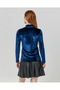 Replenishment Half-Necked Women's Velvet Blouse - 5
