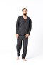 MEN'S ANTHRACITE LONG SLEEVE SHIRT PYJAMAS SET - 3