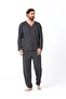 MEN'S ANTHRACITE LONG SLEEVE SHIRT PYJAMAS SET