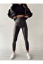 Wide Belt Raised Leather Leggings Black - 4