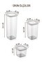 Square Food Storage Container with Colorful Label Set of 24 8x (0.55 Liters, 1.2 Liters, 1.75 Liters) White - 8