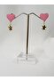PINK HEART & ANGEL DETAIL POLYMER CLAY EARRINGS - 4
