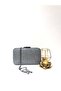 Platinum Color Breast Patterned Evening Dress Portfolio Clutch Women's Handbag and Long Strap Use - 6