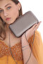 Platinum Color Fabric Evening Dress Portfolio Clutch Women Bag Handheld And Long Strap Use - 4