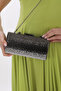 Platinum Black Silver Three Colors Sprinkled Stone Evening Dress Clutch Portfolio Hand Night Wedding Engagement Bag - 2