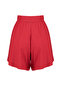 Red Relaxed Fit Regular Waist Wrap/Textured Knitted Shorts TWOSS22SR0212 - 8