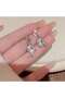Zircon Stone Dangle Steel Earrings |   Antiallergic Steel Earrings |   Silver Color - 3