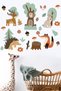 Baby Room Sticker Set Wall Decoration, Forest Themed, Kids Room Wall Sticker, Adhesive Wall St