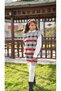 Girl's Waiter 3-Piece Knitwear Set with Plaid Hairband, Skirt, Open Sides and Tie Detail Sweaters - 8