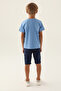 Us Polo Assn. Boy, Uspa Patterned, Licensed T-Shirt-Shorts Set - 5