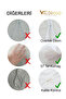 Cotton Overlock Stitching 50X70 White Inner Lining, Zippered Pillowcase, 6-Piece Pillow Mattress - 2