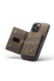 Apple iPhone 13 Pro Max Compatible Leather Phone Case with Detachable Wallet Dark Brown - 6