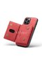 Apple iPhone 13 Pro Max Compatible Leather Phone Case with Detachable Wallet Red - 6