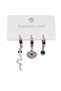 Set of 3 Stainless Steel Earrings