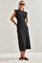 Women's Black Basic Bat Sleeve Dress 60111055