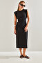 Women's Black Basic Bat Sleeve Dress 60111055 - 3