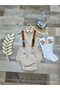 Red Skin Concept Baby Boy 1 Year Birthday Salopet Bow Tie Coco Set - 5