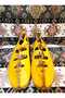 Yemeni (Sandal), Lace-Up Women's Model, Leather Yemeni, Yellow Color - 5