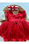 Baby Girl (5 Pieces) 6 Months Henna Red Dress, Red Henna Dress Baby Gift - 5