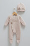 Bear Quilted Brown Beret Jumpsuit