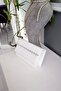 White Leather Shuttle Waterway Stoned Cornered Covered Box Evening Dress Women's Bag - 2