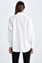 Oversize Fit Long Sleeve Poplin 100% Cotton Shirt T8735az22au - 6