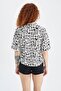 Coool Relax Fit Patterned Viscose Shirt X7279az22hs - 6