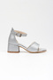 Glittering Silver Gray Girl's Orthopedic Open Toe Princess Shoes - 8