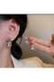 Zircon Stone Dangle Steel Earrings |   Antiallergic Steel Earrings |   Silver Color