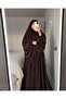 Suit Hijab Modern Abaya Balloon Sleeve Extra Loose Chiffon Souffle Shawl Ready with Veil - 3