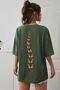Unisex Back King Butterfly Printed Design T-shirt
