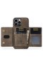 Apple iPhone 15 Pro Max Compatible Leather Phone Case with Detachable Wallet Dark Brown - 3