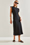 Women's Black Basic Bat Sleeve Dress 60111055 - 4