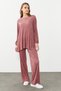 Crinkle Fabric Detailed Trousers - 3