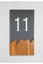 Vertical Plexi Wood Detailed Uv Printed Apartment Apartment Hotel Office Door Number - Door No:11