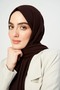 شال من القطن باللون البني المر - 2