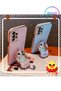 Black Cute Duck Stand Edge Gold Detailed Luxury Silicone Case for Samsung Galaxy A52 - 3