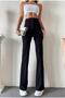 Women's Black High Waist Palazzo Pants Premium - 2
