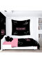 Black Pink 3D Single Duvet Cover Set Without Sheets, Wall Carpet Cover Set - 2