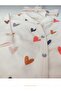 Baby Girl Heart Patterned 100% Organic Cotton Fabric Jumpsuit & Bandana - 2