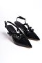 Belt Detailed Pointed Toe Heeled Shoes Mia - 2