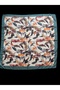 وشاح مربع منقوش ناعم فلور وشاح منقوش 95X95 - 3